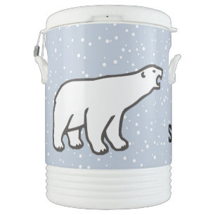 Polar Bears Design 10-Gallon Cooler