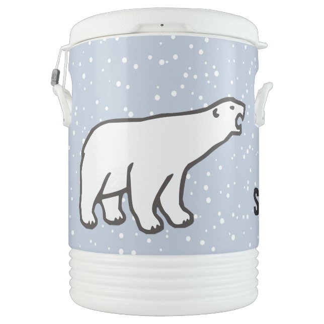 Polar Bears Design 10-Gallon Cooler (Back)