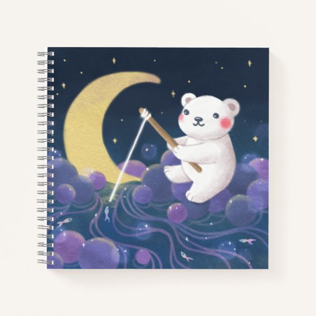 Polar Bear's Dream Fantasy Illustration Notebook (Front)