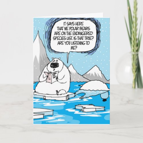 Polar Bears Extinct Christmas Card