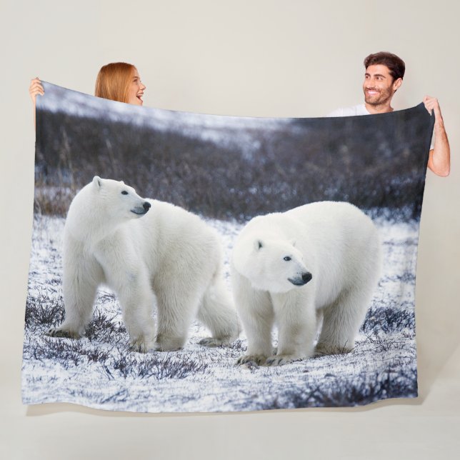 POLAR BEARS FLEECE BLANKET (In Situ)
