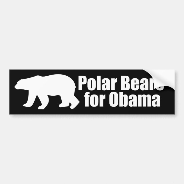 Polar Bears for Obama Bumper Sticker (Front)