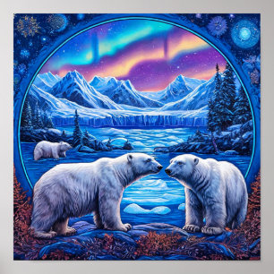 Polar Bears Ice Show Performance Scene 🐻‍❄️❄️⛸️ Poster