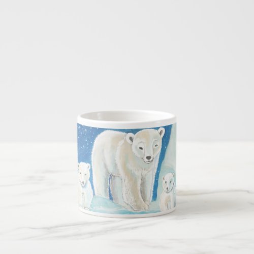 Polar Bears Illustration   Espresso Cup