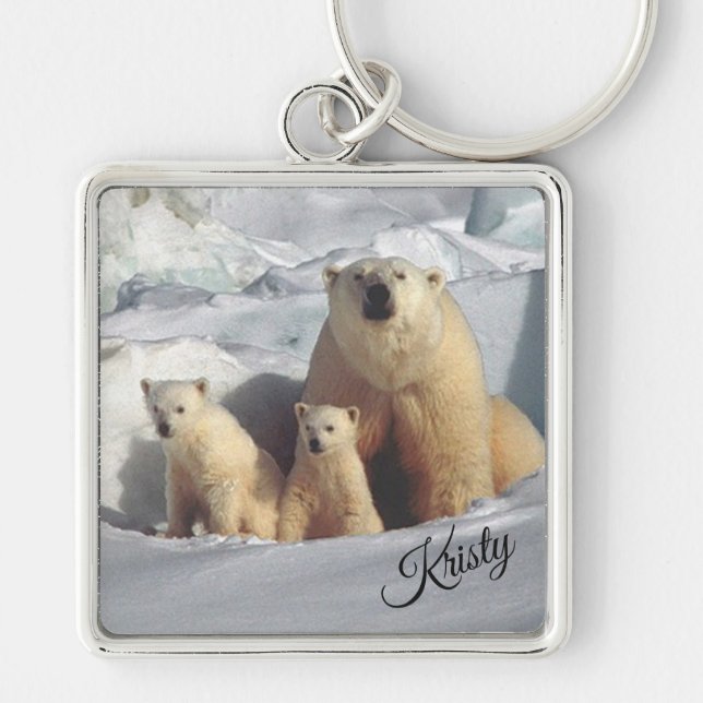 Polar Bears Keychain (Front)