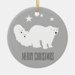 Polar Bears Merry Christmas Ornament Decoration