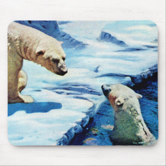polar bears mouse pad