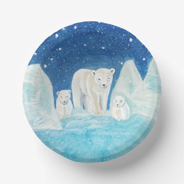 Polar Bears    Paper Bowls (Front)