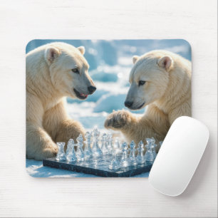 Polar Bears Playing Chess Mouse Pad