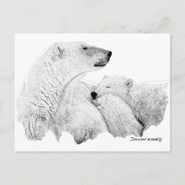 Polar Bears Postcard (Front)
