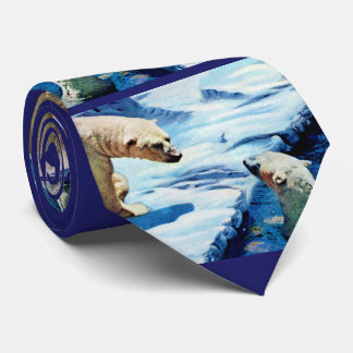 polar bears print tie