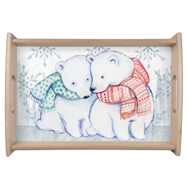 Polar bears serving tray (Front)