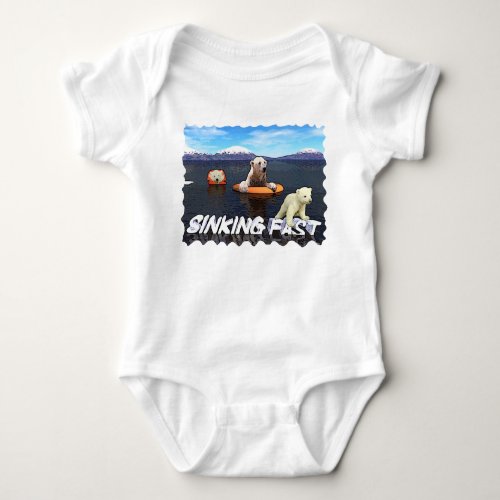 Polar Bears _ Sinking Fast Baby Bodysuit