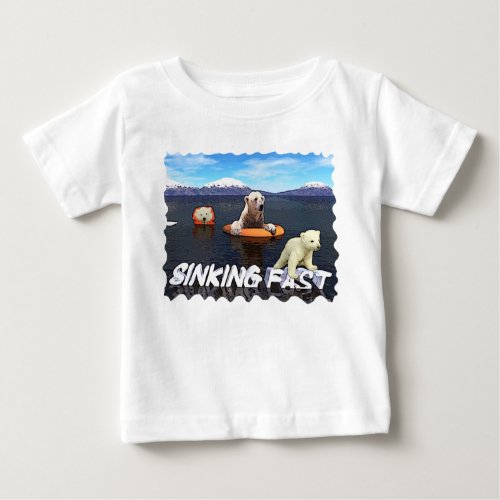 Polar Bears _ Sinking Fast Baby T_Shirt