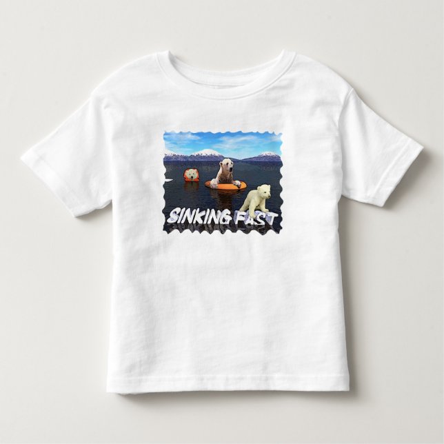 Polar Bears - Sinking Fast Toddler T-shirt (Front)