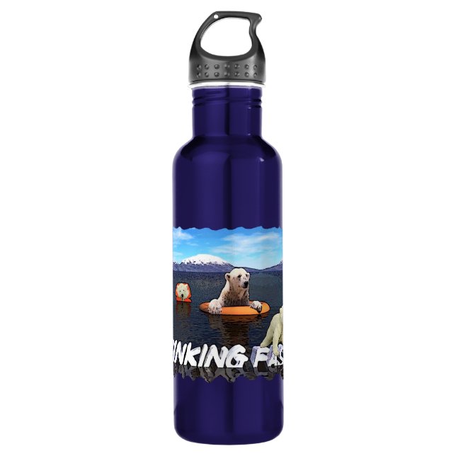 Polar Bears - Sinking Fast Water Bottle (Front)