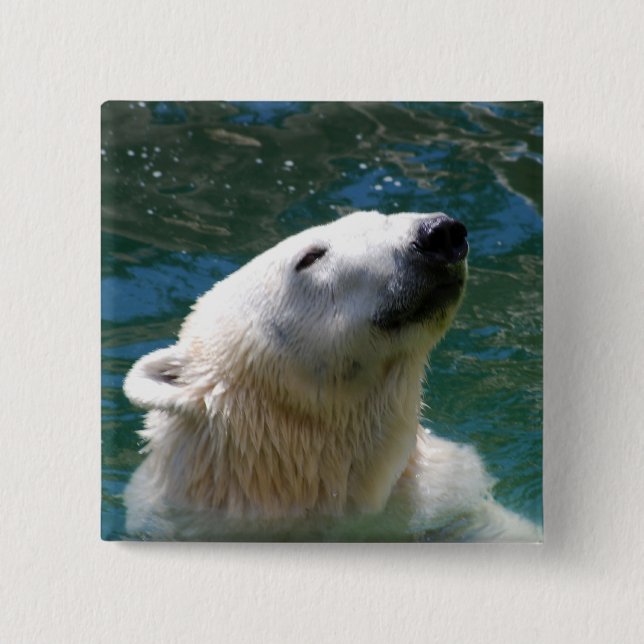 Polar bears smile button (Front)