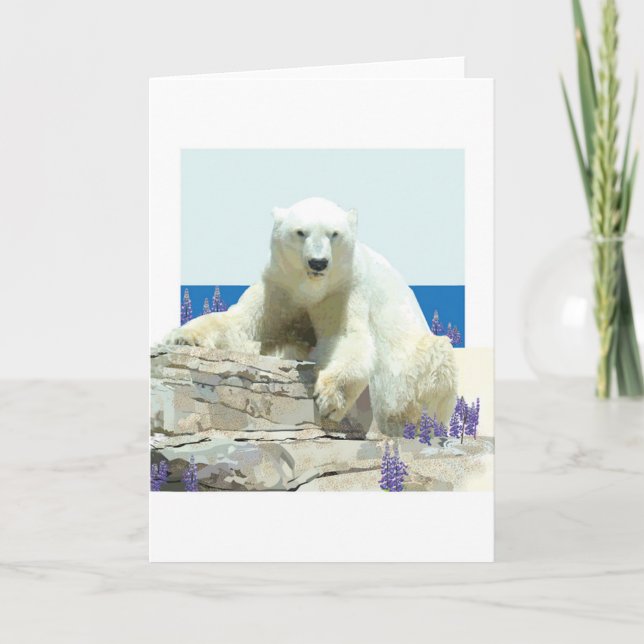 Polar Bear's Spring Greeting Card (Front)