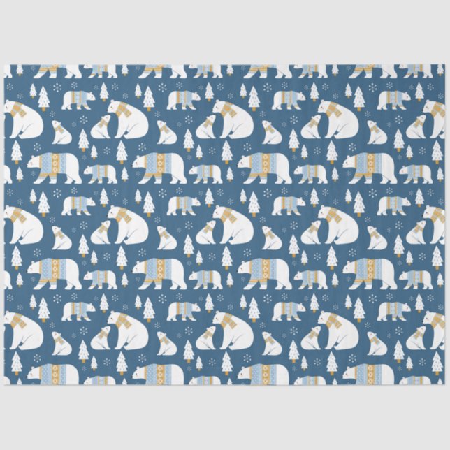 Polar Bears Tissue Paper (Front)