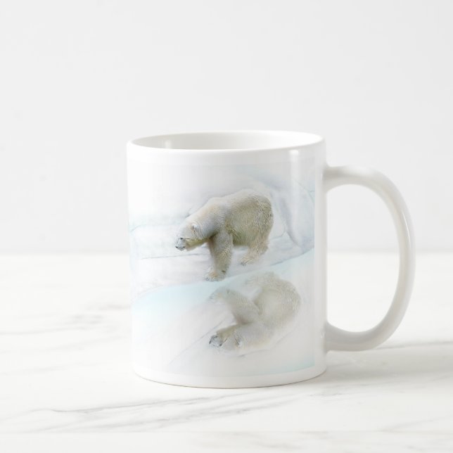 Polar bears walk to freedom coffee mug (Right)