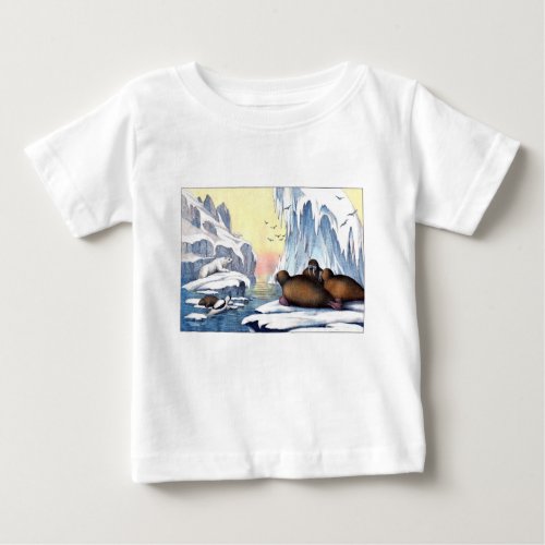 Polar Bears Walrus And Seals Baby T_Shirt