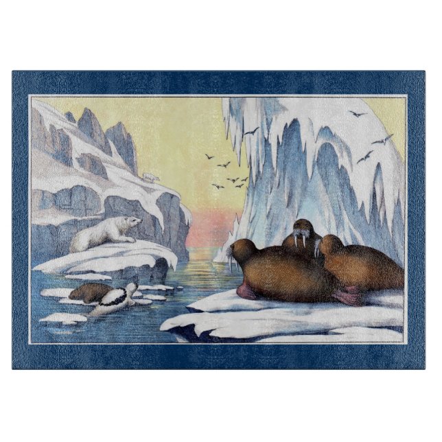 Polar Bears, Walrus, and Seals Cutting Board (Front)