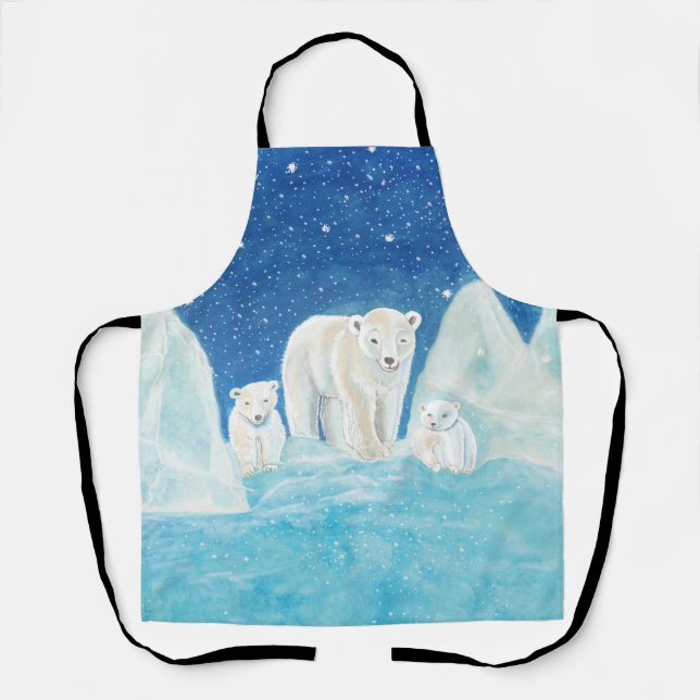 Polar Bears & Winter Landscape Apron (Front)