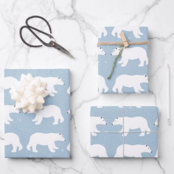 Polar Bears Wrapping Paper Sheets by ellejai at Zazzle