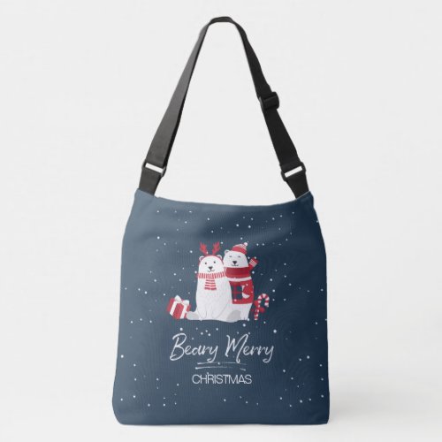 Polar Beary Merry Christmas ID851 Crossbody Bag