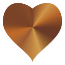 Polar Copper Heart Shape Heart Sticker