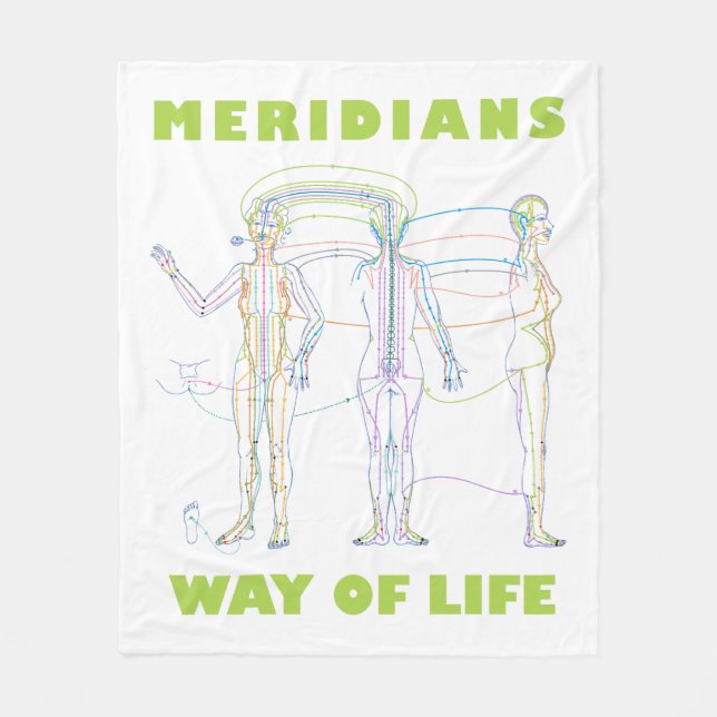 Polar cover Acupuncture Way of Life Fleece Blanket (Front)