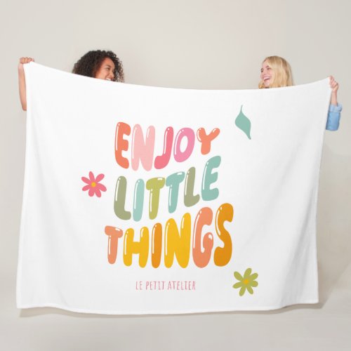 Polar cover Enjoy little things Fleece Blanket