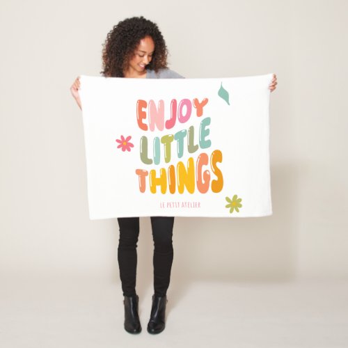 Polar cover Enjoy little things Fleece Blanket