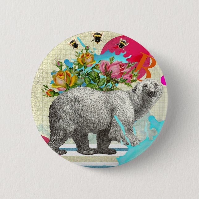 "Polar Dance 2" badge Pinback Button (Front)