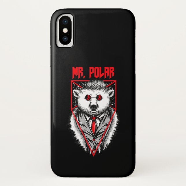 Polar Design A Funny Polar Bear Animal Lover Case-Mate iPhone Case (Back)