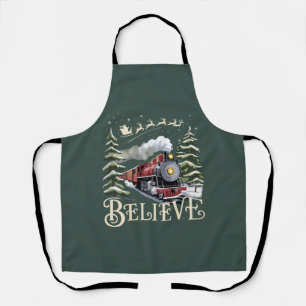 Polar Express Christmas Gift Believe Xmas Winter Apron