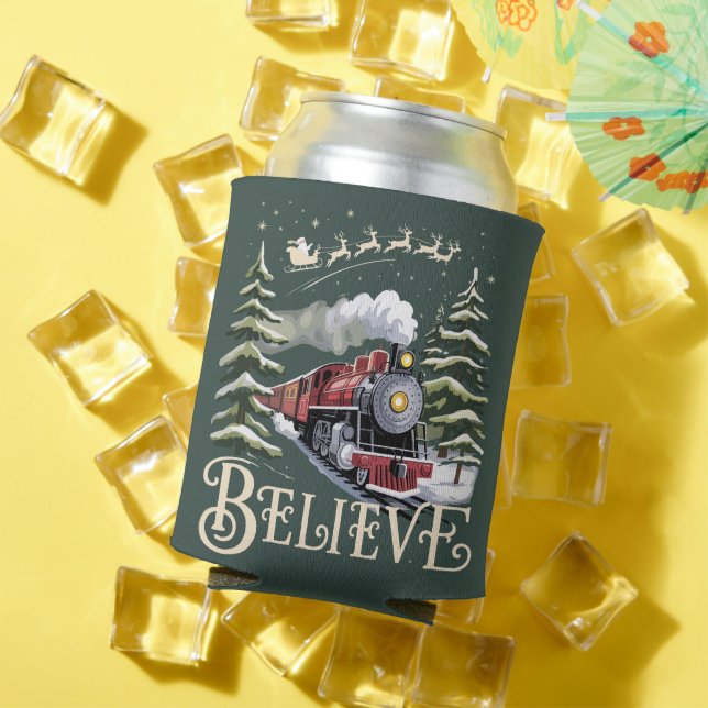 Polar Express Christmas Gift Believe Xmas Winter Can Cooler (In Situ Summer)