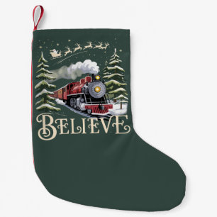Polar Express Christmas Gift Believe Xmas Winter Small Christmas Stocking