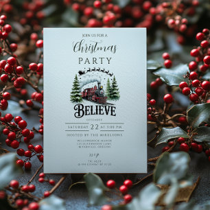 Polar Express Christmas Invitation