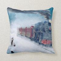 Polar Express -- Christmas Throw Pillow