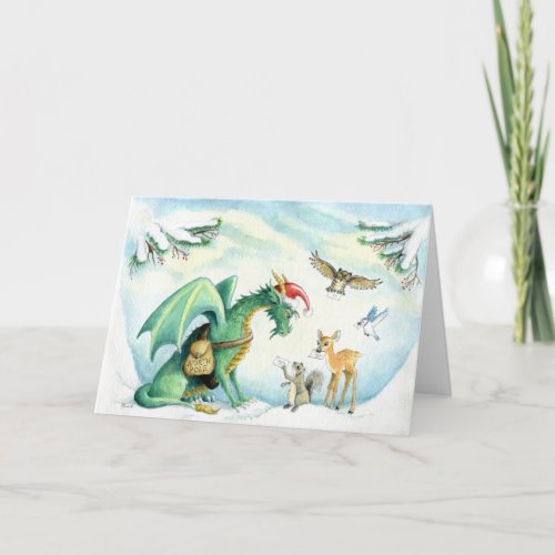 Polar Express Dragon Holiday Card