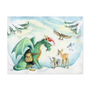 Polar Express Dragon - postcard