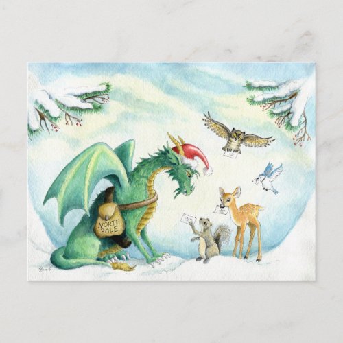 Polar Express Dragon _ postcard