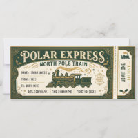 Polar Express Ticket North Pole Train Pass