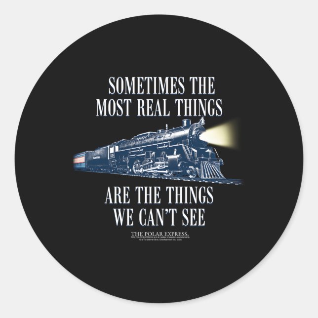 Polar Express Train Classic Round Sticker (Front)