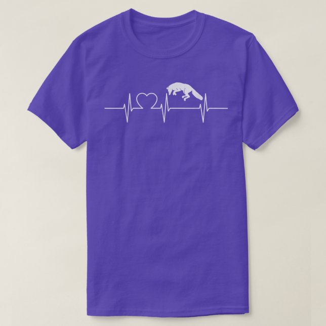Polar Fo Foes Fennec Nature Animal Heartbeat Fo  T-Shirt (Design Front)