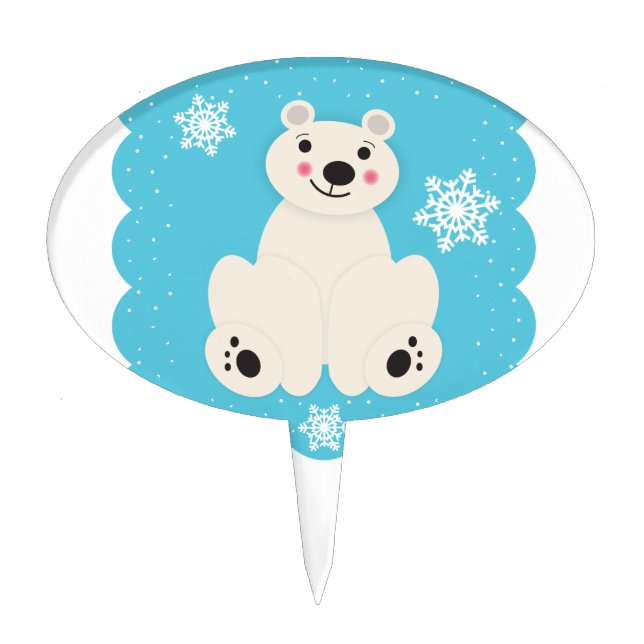 Polar Friend Cake Topper (Front)