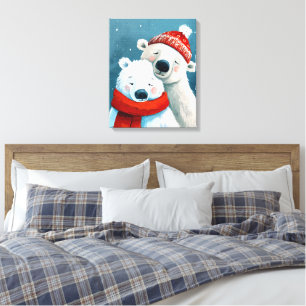 Polar Hugs Canvas Print
