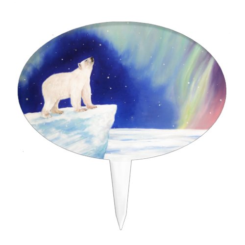 Polar Lights Cake Topper