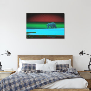Polar Lights Polar Bear Canvas Print